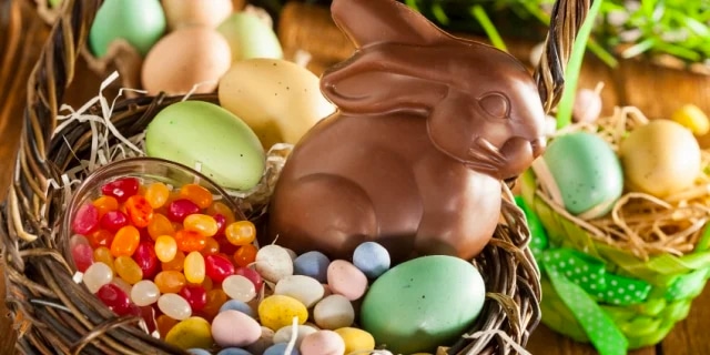 easter basket full of candy