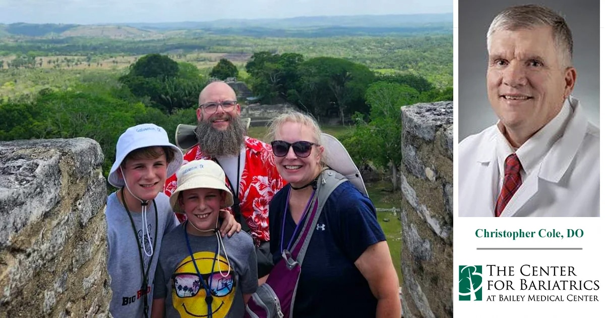 Family exercises together after bariatric surgeries